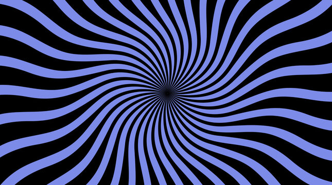 Hypnotic Swirl: An abstract optical illusion featuring a black and blue swirling pattern, creating a mesmerizing and dizzying effect.