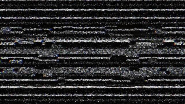 Analog TV static noise glitch background with horizontal flicker animation