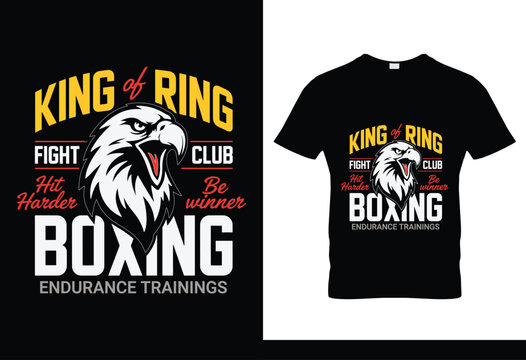 Boxing T-Shirt Design King of Ring Fight Club
