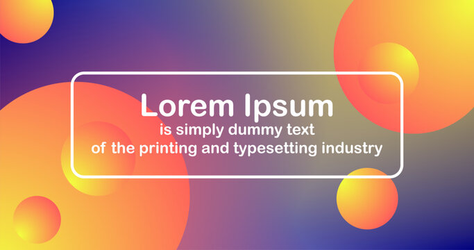 Orange Bubbles on Violet abstract cover design gradient poster Template