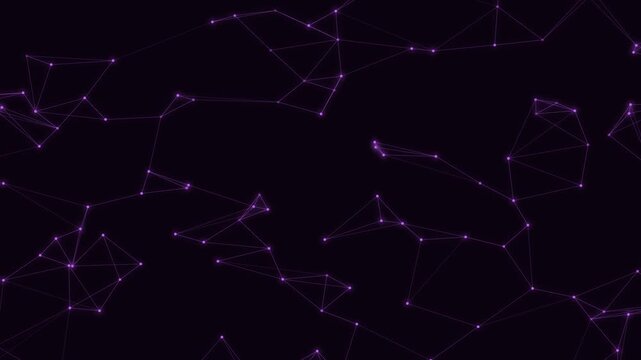 Purple Plexus Mesh Network Technology Motion Background Loop