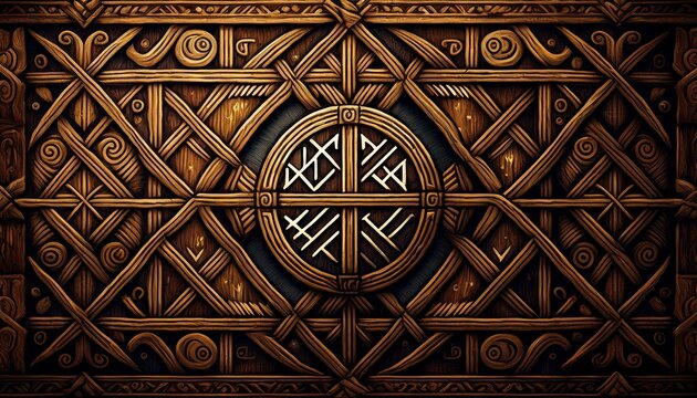 nordic viking runes futhark letters engraved scandinavian old history culture pattern wallpaper background texture