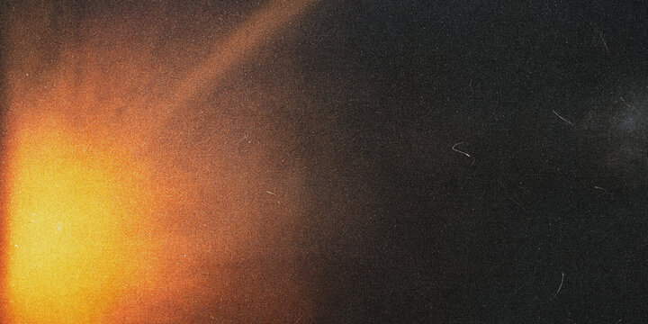 Gradient light leak with dust and scratches photographic texture effect light leak color gradient orange yellow amber film grain