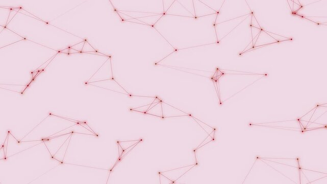 Red Plexus Mesh Network Technology Motion Background Loop