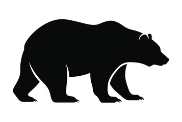 Fototapeta premium walking bears wildlife animal nature graphic design art. polar bear silhouette icon set. Animals logos collection and isolated on White background.
