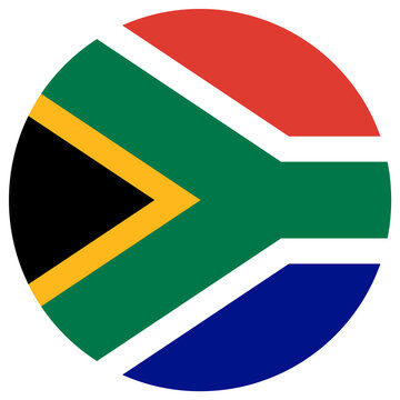 South Africa flag button round circle png