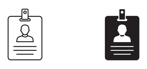 Obraz premium id badges with clip on top one white and one black