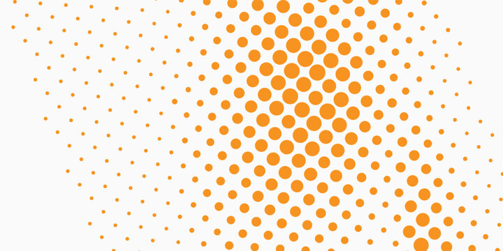 abstract vector orange background with dots fabric halftone pattern polka dots and tile surface vintage textile .