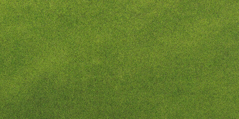 Green grass texture aerial view of a lush lawn with dense foliage verdant greenery turf
