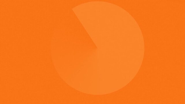 Orange abstract background with circular shape and curved semi-circle