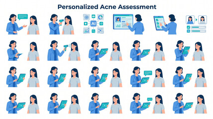 Fototapeta premium Personalized Acne Assessment- Scene 2