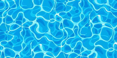 Fototapeta premium Water ripple pattern a seamless vector illustration in shades of blue