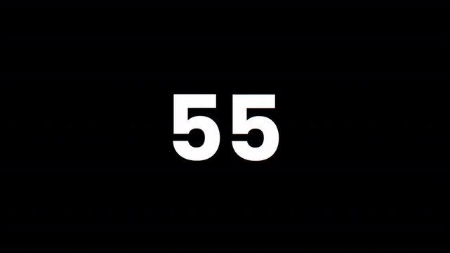 Fast Thermal RGB Countdown 60 to 0 with Transparent Background.