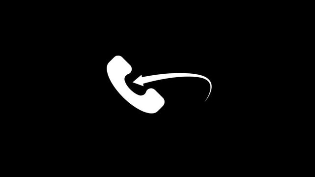 Outgoing call phone icon animation.phone call animation.4k video