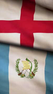 England and Guatemala flag vertical