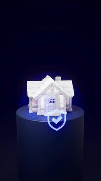 Residential Security and Property Insurance Concept Background