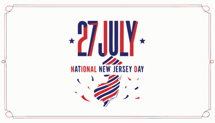 Obraz premium Graphic design celebrating national new jersey day with patriotic colors