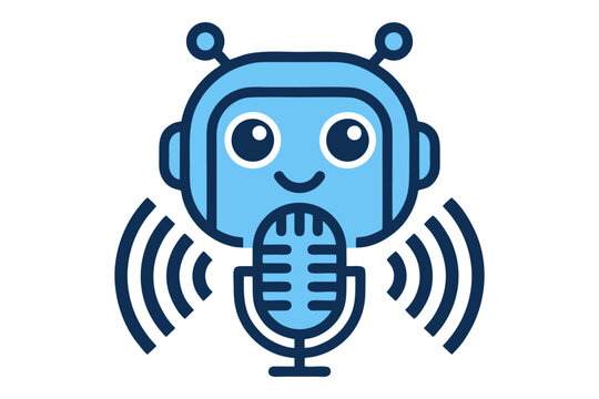 AI Voice Assistant Chatbot Microphone Icon