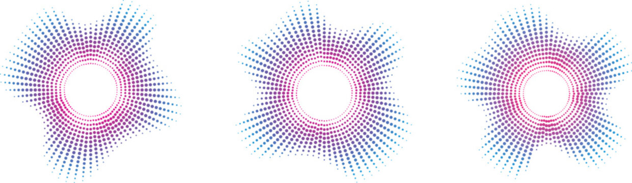 Vibrant sound wave equalizer patterns for music visualization and audio effects