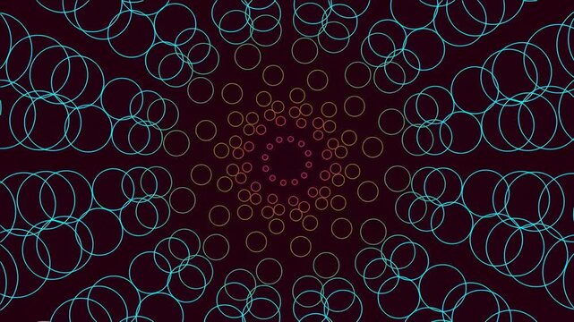 Abstract geometric kaleidoscope background pattern loop