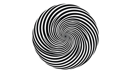 Fototapeta premium Black and white spiral optical illusion.