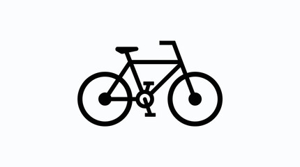 Fototapeta premium A sleek bicycle illustration showcases a modern bike design on a clean background.