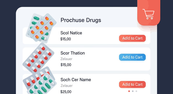 Prescription drug labels with medication names and prices.