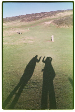Shadows on Grass at Seven Sisters