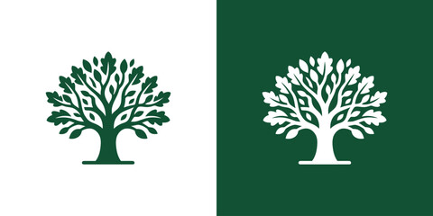 Creative illustration of abstract and simple tree logo design. © udumbara