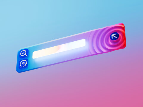 Digital User Interface Element With Gradient Colors and Icons