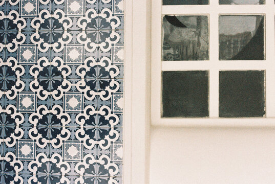 Blue Azulejo Tiles and Window