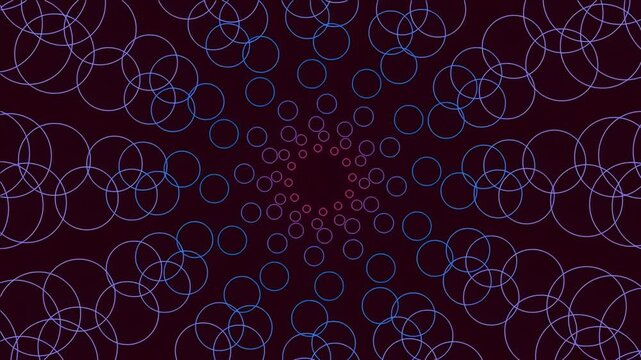 Abstract cosmic digital background with geometric repeating blue purple pattern