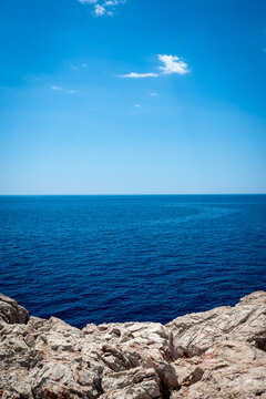 Seascape at Lokrum island an uninhabited nature reserve located off the coast of Dubrovnik, Croatia