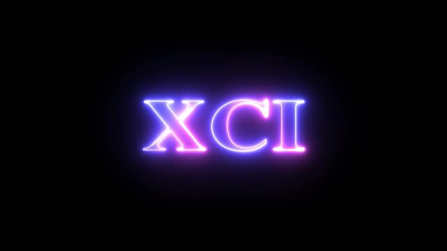 From the Glitch effect arises Roman numerals XCI. Then the TV turns off. Alpha channel Premultiplied - Matted with color black
