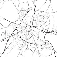 Obraz premium Derby in the United Kingdom map illustration shows roads and streets of a city.