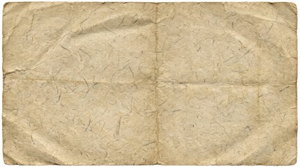 Fototapeta premium Old textured paper background with folds and fiber details, vintage surface