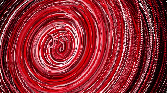 Digital curved light strings animation isolated on black background