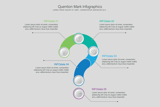 Vector Infographic With a Question Mark Diagram.