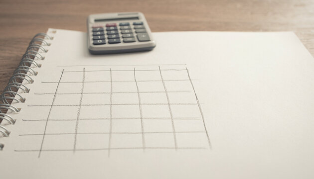Hand-Drawn Budget Table on Notebook Paper