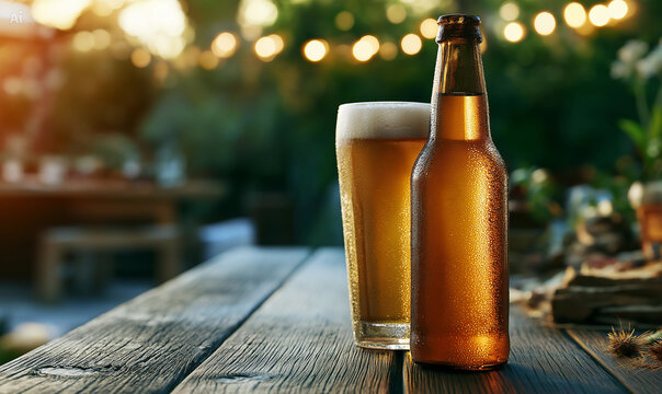 Beers in pub garden