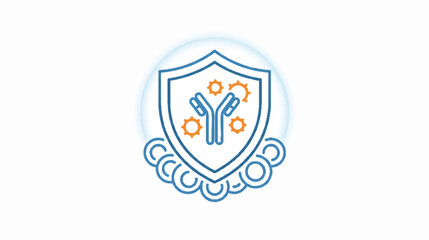 Obraz premium Shield Icon Symbolizing Robust Immune System Defense and Antibody Protection Against Pathogens and Illness
