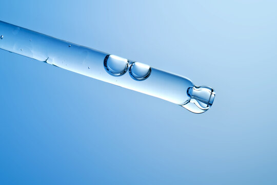 Skincare serum dropper with hyaluronic acid hydration