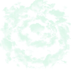 Fototapeta premium Mint Green Cloud Texture Swirl Isolated on Transparent Background