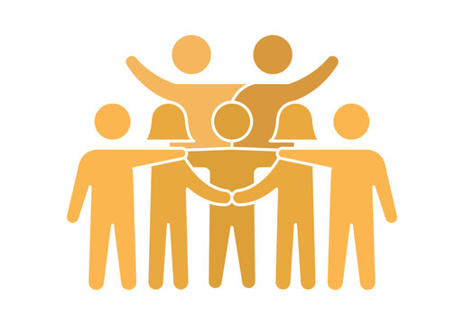 Equipo de personas diversas celebrando en conjunto