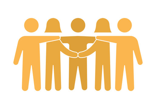 Grupo de personas unidas d&aacute;ndose la mano