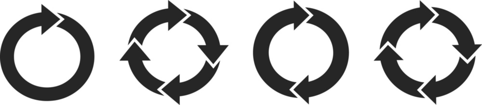 Circular arrow icons representing continuous process