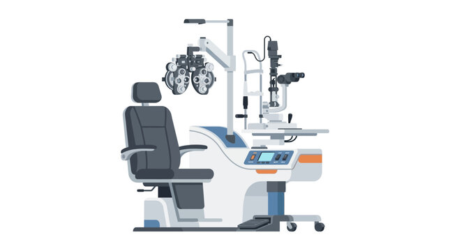 Ophthalmology Eye Exam Chair and Equipment Set