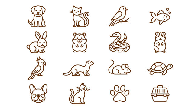 Cartoon Vector Zodiac Signs Set Seamless Animal Icons with Cute Doodle Illustration for Pattern Design, Astrology Symbols Collection for Wallpaper and Child Friendly Art