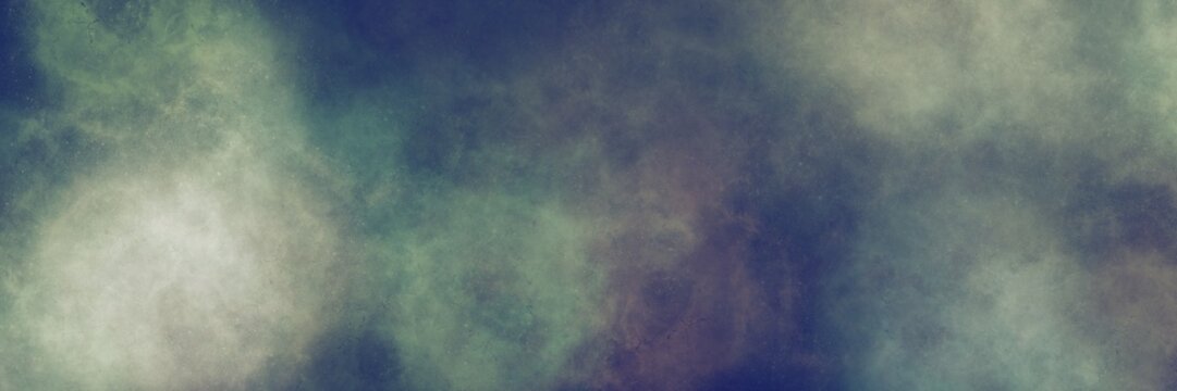 Grey-white smoke mixing with yellow and navy blue. Atmospheric banner featuring a stormy or radioactive weather texture for modern posters.
