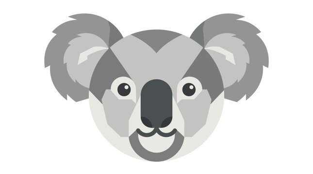 Cute Koala Face Illustration